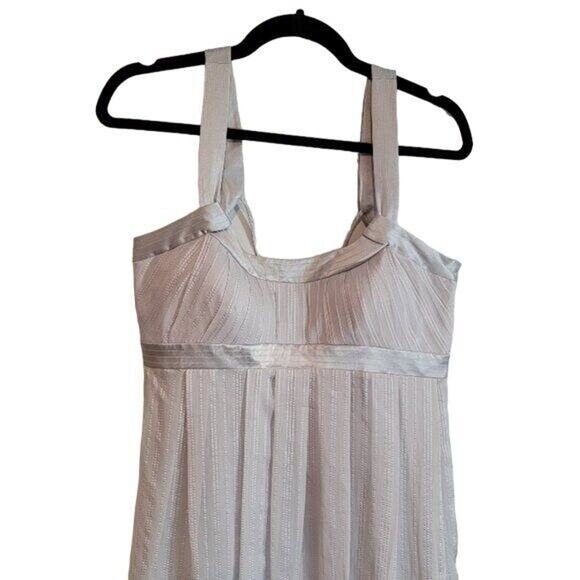 NEW Laundry Shelli Segal Mini Dress Women's Silk Gray Sz 10 Fairycore - Picture 6 of 11